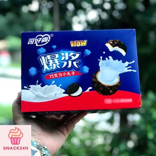 Bánh oreo nhân sữa chảy hộp 200gr Freeship , Bánh oreo , Ăn vặt , Oreo nhân chảy sữa , Sữa