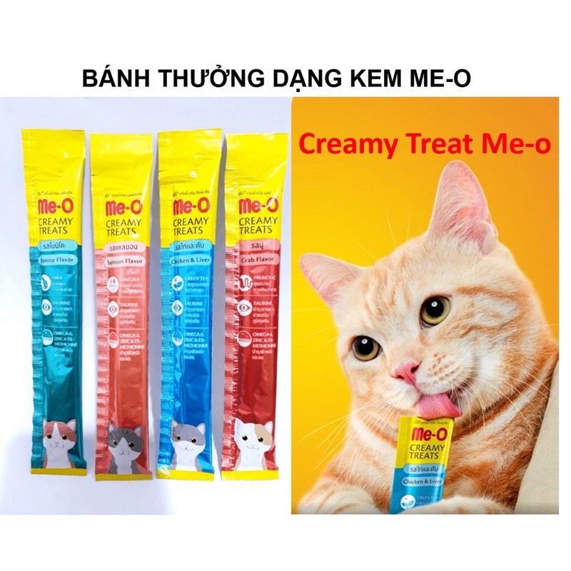 (CHÍNH HÃNG) Súp thưởng cho mèo Me-o thanh 15g đủ vị nhập Thái Chính hãng