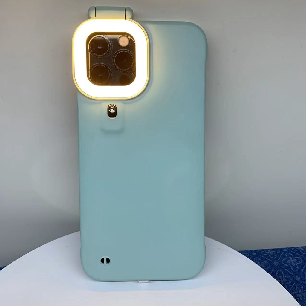 Ốp Điện Thoại Có Vòng Đèn Nhấp Nháy Cho iPhone 12 12Pro