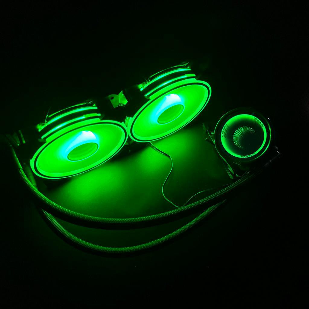 Tản Nhiệt Nước CPU Aio Coolmoon Mirro A240 Đen Led 5v ARGB Gương Vô Cực - Hàng Fullbox