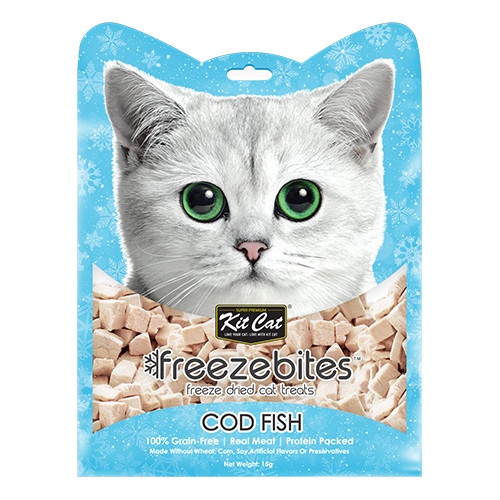 Bánh Snack Kit Cat Freeze Bites Cá &amp; Gà Tươi Sấy Khô Cho Mèo 15g