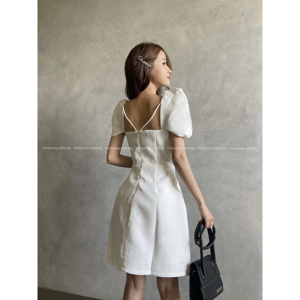 Đầm dáng xòe mini tay ngắn Emilyshop ulzzang