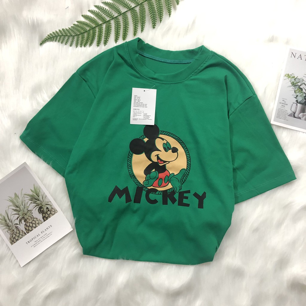 Áo thun áo phông nữ form rộng tay lỡ Unisex in hình CHUỘT MICKEY [CLIP+ ẢNH TƯ CHỤP ]