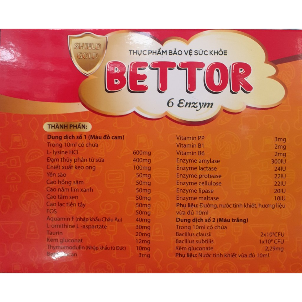 Ăn Ngủ Ngon - BETTOR 6 Enzym - Bồi Bổ Cơ Thể - Tăng Cường Sức Đề Kháng - Nâng Cao Sức Khỏe