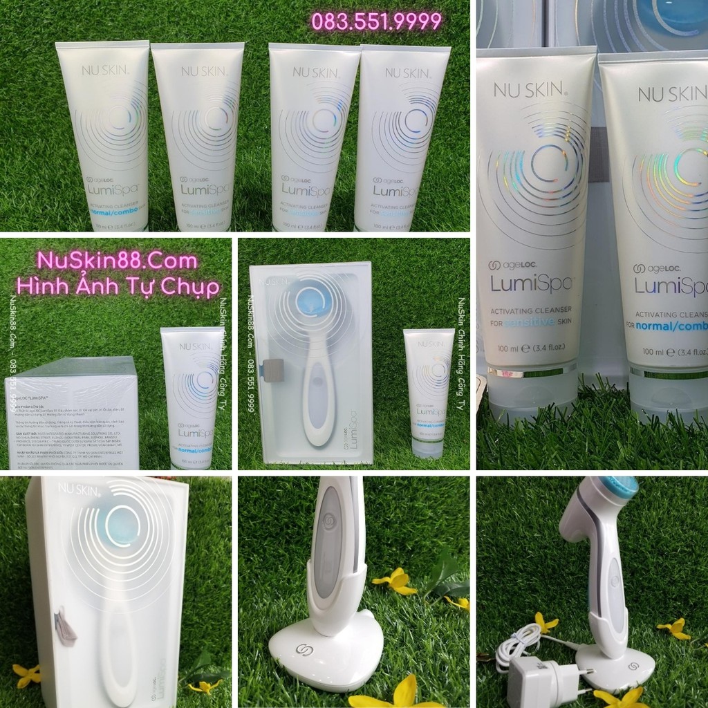 (Hàng Công ty- Có Bảo Hành) Máy Rửa Mặt LumiSpa Nuskin + Sữa rửa mặt BẢO HÀNH 2 NĂM