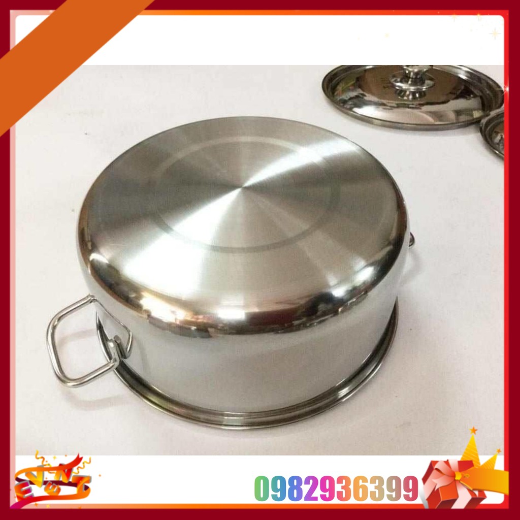 Bộ 3 Nồi INOX Sh.arp Cao Cấp Dùng Được Cho Mọi Loại Bếp – Bộ Nồi Bếp Từ