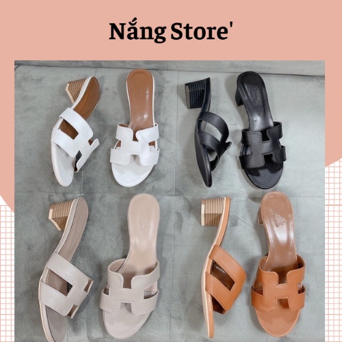 Dép lê nữ - HM , guốc cao gót HM nhiều màu size 35_39