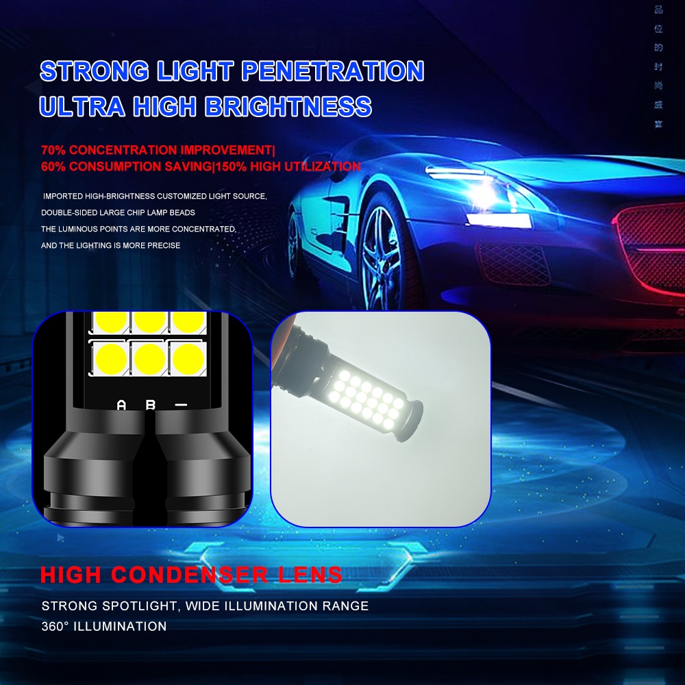2 cái Đèn sương mù ô tô 36SMD Đèn ô tô LED hai màu H8 H11 H16 H4 H7 9005 9006