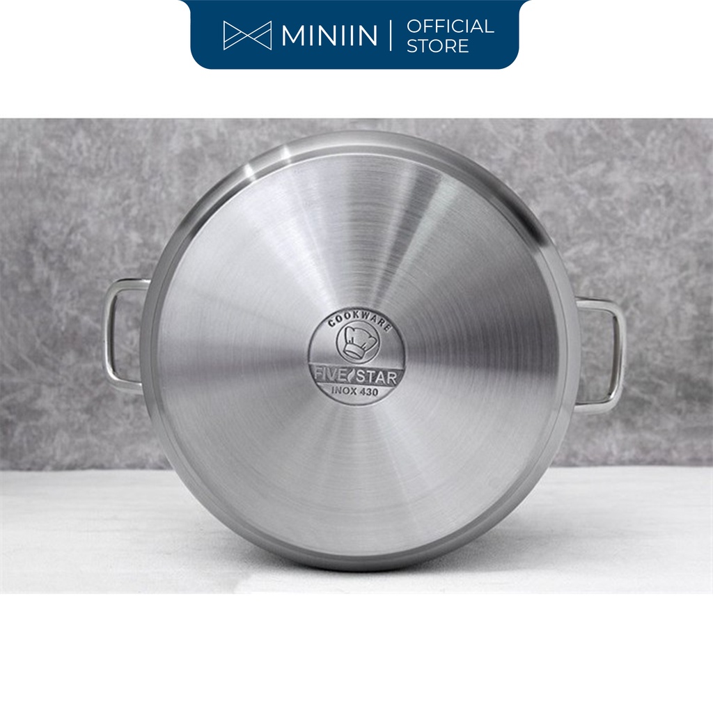 Nồi luộc gà FiveStar inox  430 , 3 đáy dùng bếp từ, hồng ngoại, gas