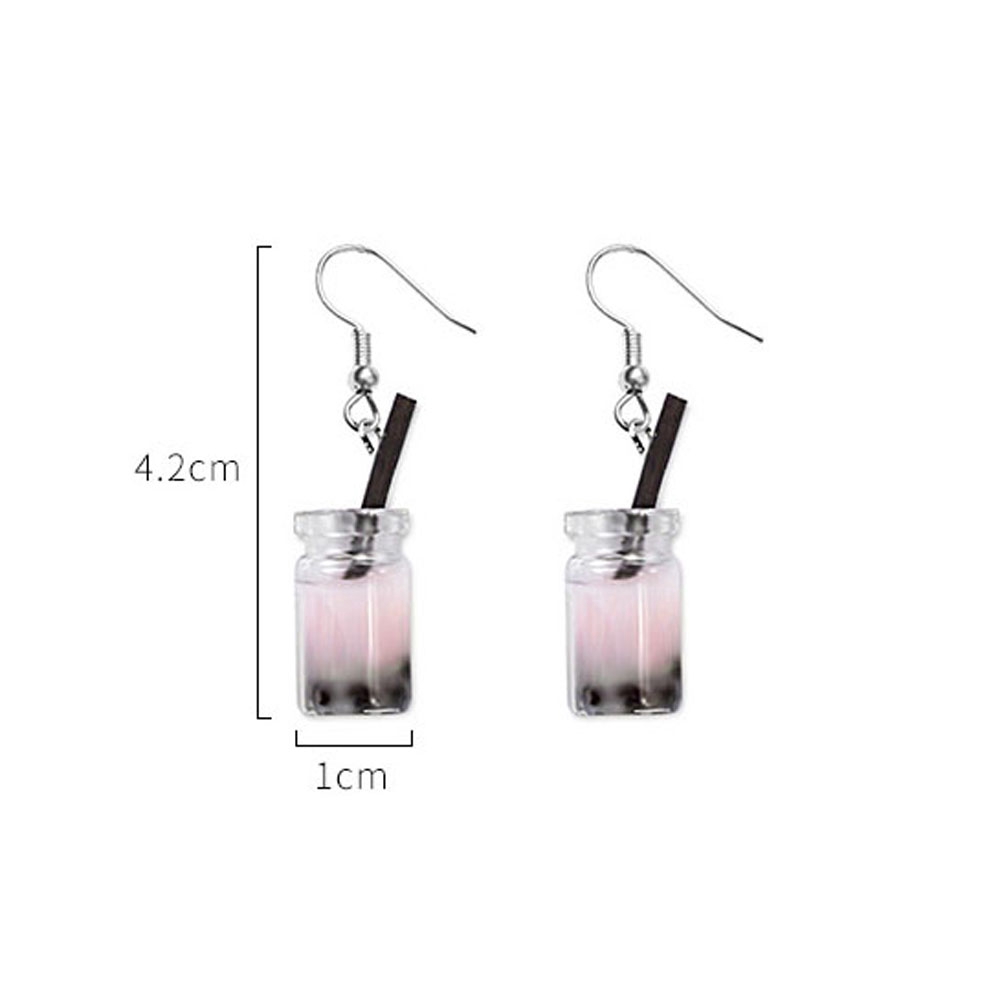 Bông tai hình ly trà sữa trân châu dễ thương mxgoods