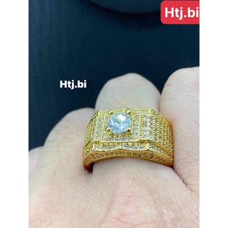 nhẫn nam mạ vàng full đá sáng bóng cực sang htj