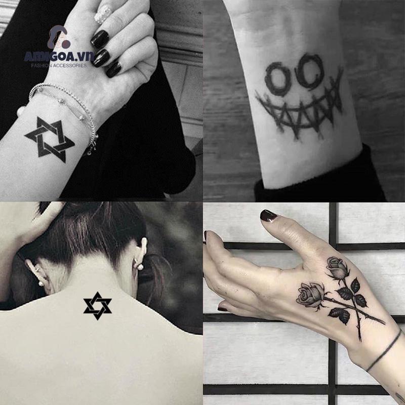 ✨✨Nhãn dán hình xăm tạm thời chống nước phong cách ngẫu nhiên cá tính thời trang dành cho nam và nữ