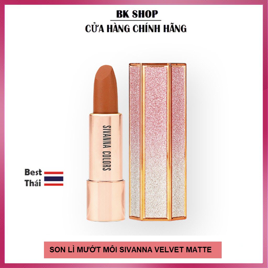 [Thái Lan] Son Lì Mướt Môi Sivanna Colors Velvet Matte Lipstick HF6019