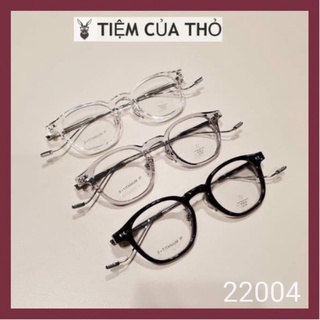 Gọng kính nữ , titanium mắt blue uv cut, Tiệm của Thỏ 22004
