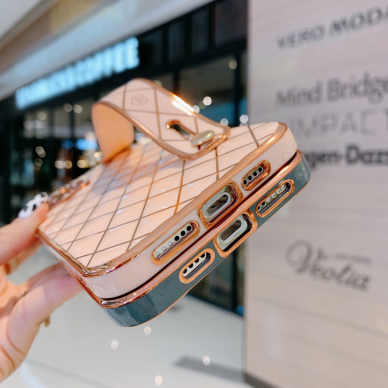 Ốp Điện Thoại TPU Chống Rơi Có Dây Đeo Tay Cho iPhone 14 13 12 Mini 11 Pro Max X XS XR 8 7 Plus + SE 2020