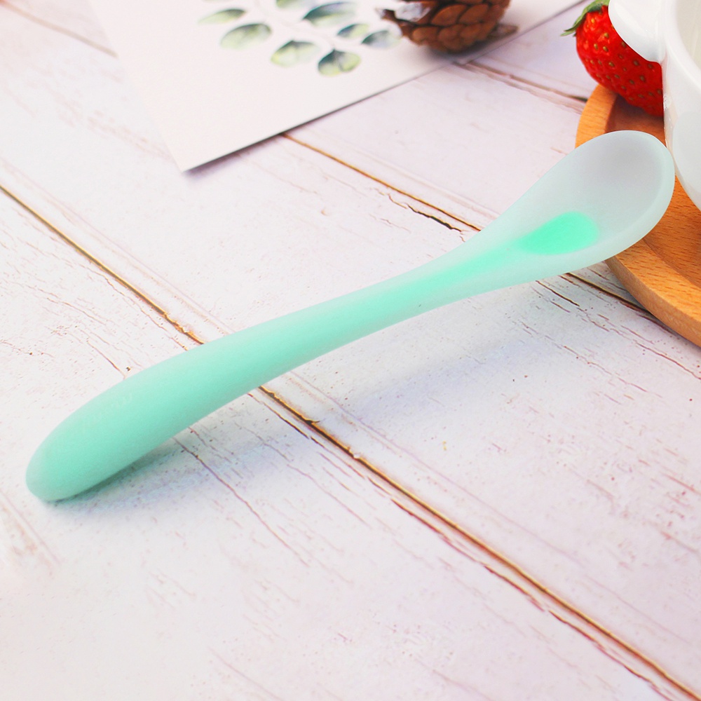 Muỗng silicone Mombella cho bé - Xanh