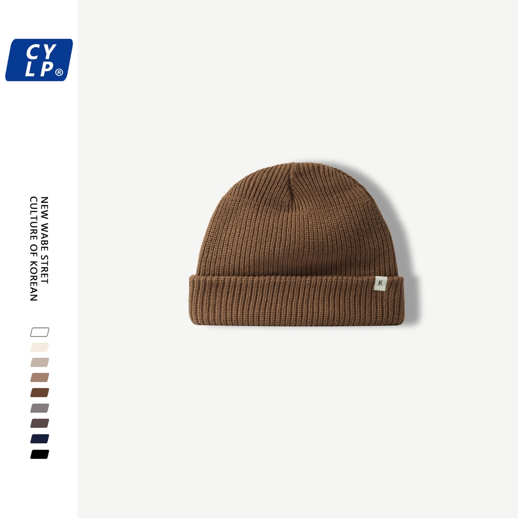 Mũ Len Dệt Kim In Chữ K Đơn Giản Bảo Vệ Tai Thời Trang Mùa Đông Phong Cách Hàn Quốc Cho Nam Và Nữ
