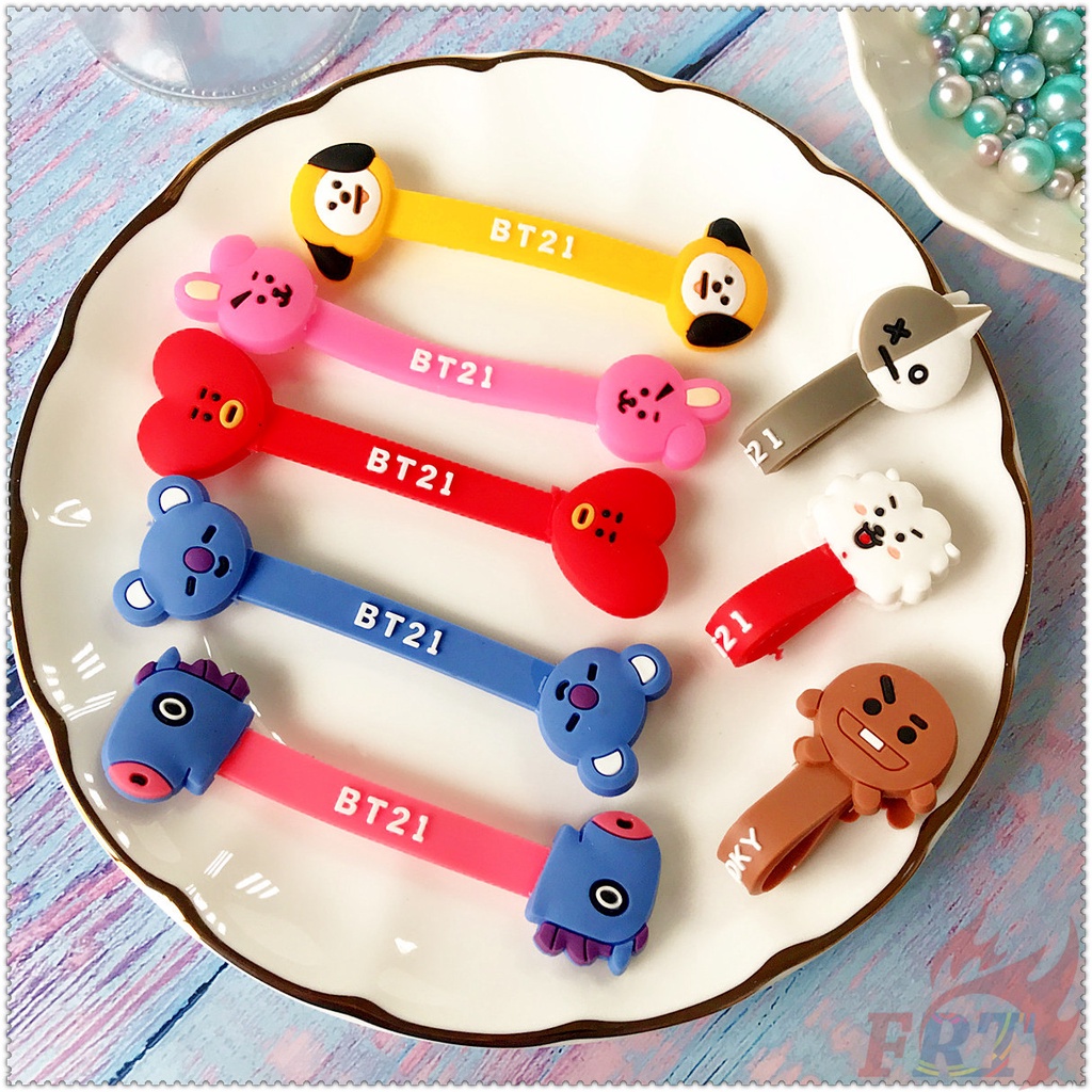 ◐ Dây Quấn Cáp Hoạt Hình KPOP ◑ 1 Kẹp Giữ Dây Cáp Tai Nghe Bằng Silicon Kiểu Hoạt Hình TATA CHIMMY