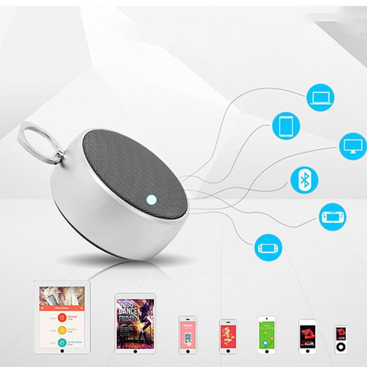 Loa Bluetooth Mini Beetek BS02 Giá Cầm Tay - Có Móc Treo Tiện Lợi Và Khe Cắm Thẻ Nhớ, Cổng 3.5