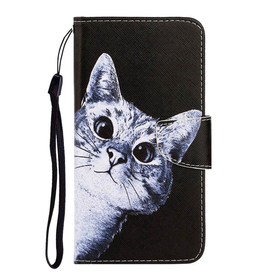 For Samsung Galaxy M11 fashion Flip Pu Leather Wallet  Painted Case For Samsung Galaxy A01 A11 A21 A41 Book Style Phone Case