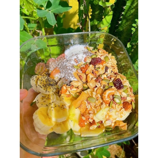 Yến mạch sấy mật ong 500gr giòn thơm ngon phù hợp ăn kiêng