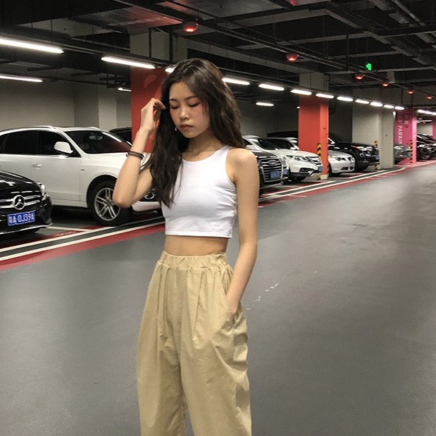 Xiaozhainv Áo lót eo cao thời trang Hàn Quốc cá tính cho nữ