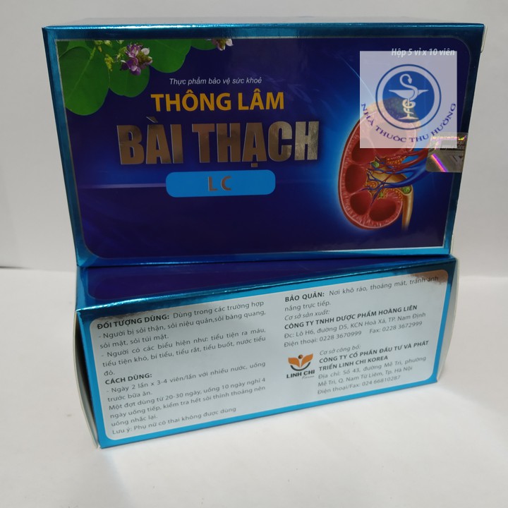 THÔNG LÂM BÀI THẠCH LINH CHI hộp 5 vỉ x 10 viên