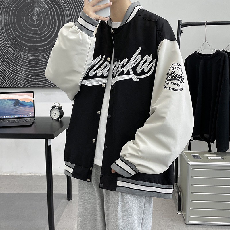 Áo khoác bomber chất dù form rộng Alaska Hagu thời trang nam nữ unisex phong cách Hàn quốc