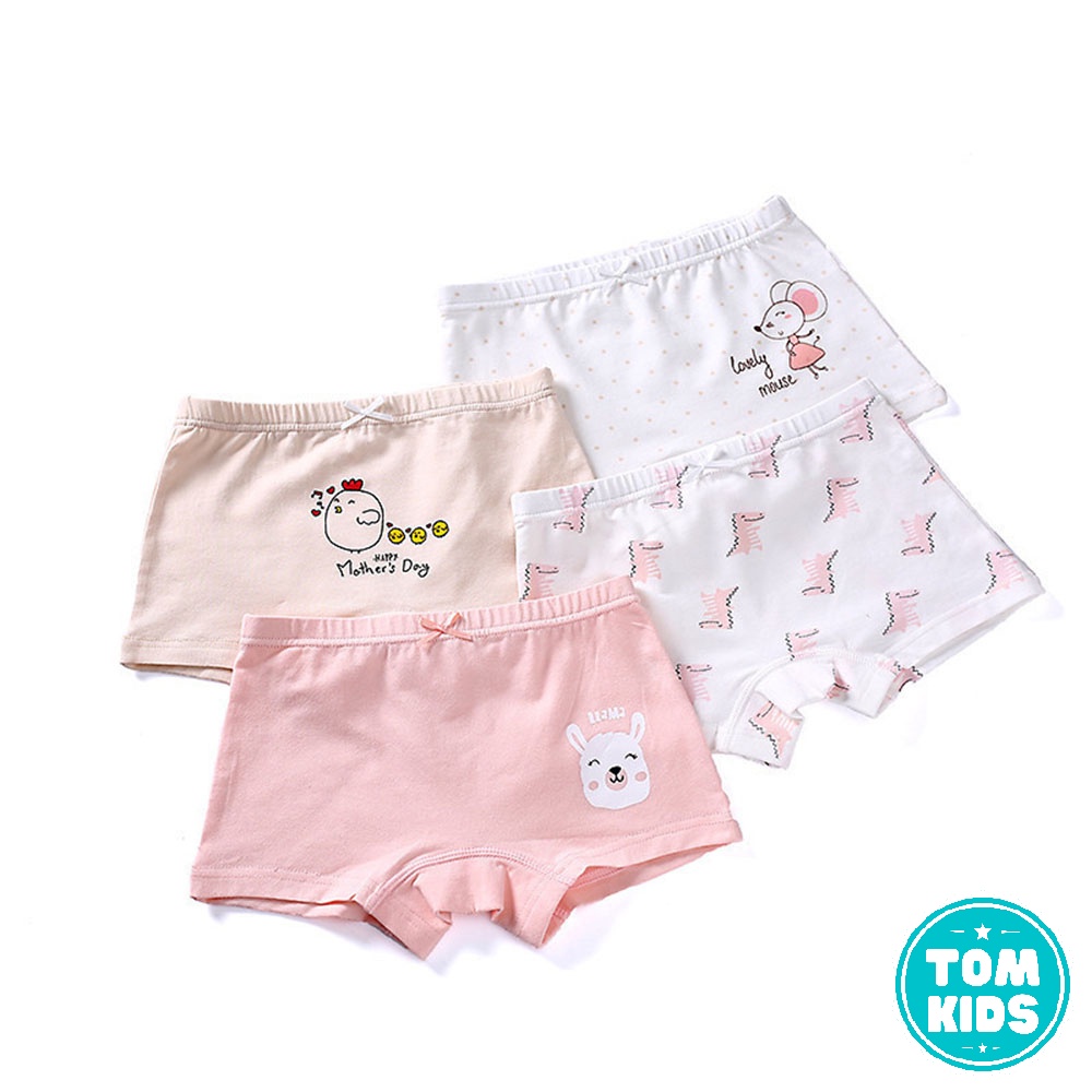 SET Quần Chíp Bé Gái Chất Liệu COTTON Kháng Khuẩn Co Giãn Đàn Hồi Tốt Họa Tiết Ngộ Nghĩnh Dễ Thương