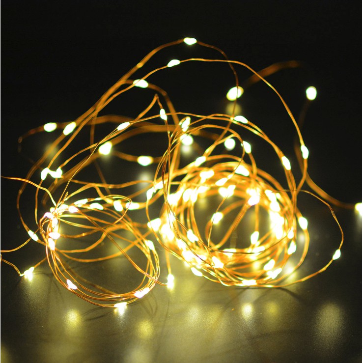 Dây đèn 5M 50 bóng LED nhiều tông màu sáng tùy chọn dùng trang trí giáng sinh