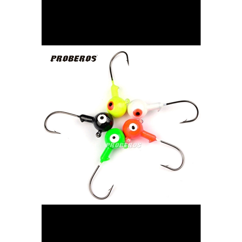Lưỡi câu Jig Head ( 5 màu ) dành cho mồi mềm tùy chon size 3.5gram / 5gram / 7gram / 1gram / 10gram
