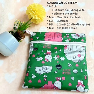 ÁO MƯA TRẺ EM - ÁO MƯA BÍT CAO CẤP