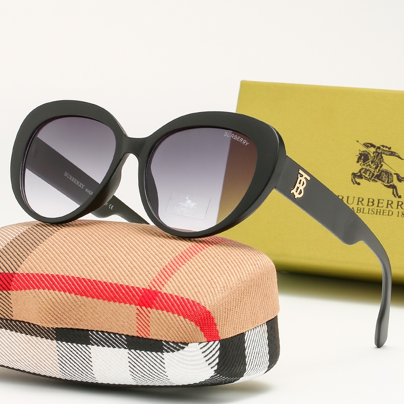 Kính Râm Tròng Burberry Chống Tia UV400 Phong Cách Cổ Điển Thời Trang Cho Nam Và Nữ