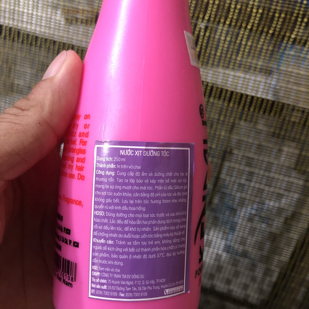 XỊT DƯỠNG HỒNG KENDALI 250ML