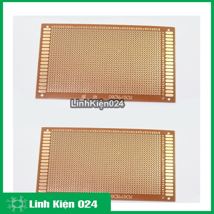 Phíp Đồng Lỗ - Bảng Mạch Đục Lỗ Sẵn PCB Nâu - Kích Thước 9x15cm