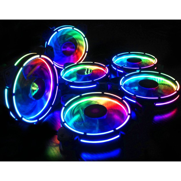 Bộ 5 Fan máy tính Coolmoon kèm hub LED RGB | BigBuy360 - bigbuy360.vn