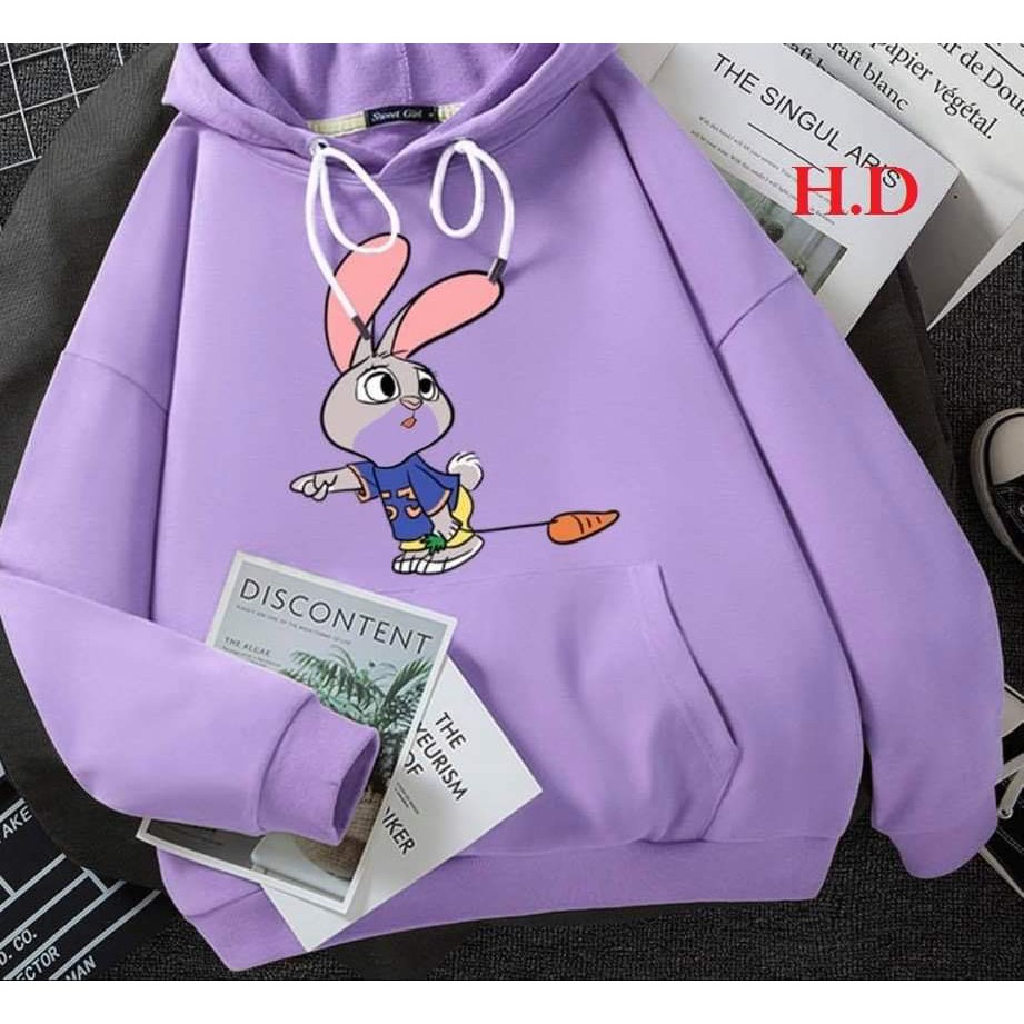 Áo hoodie thỏ áo xanh HARI1120