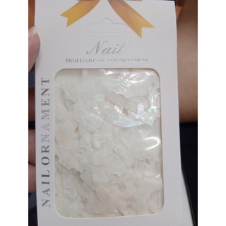 Túi xà cừ trắng ngắn trang trí nail