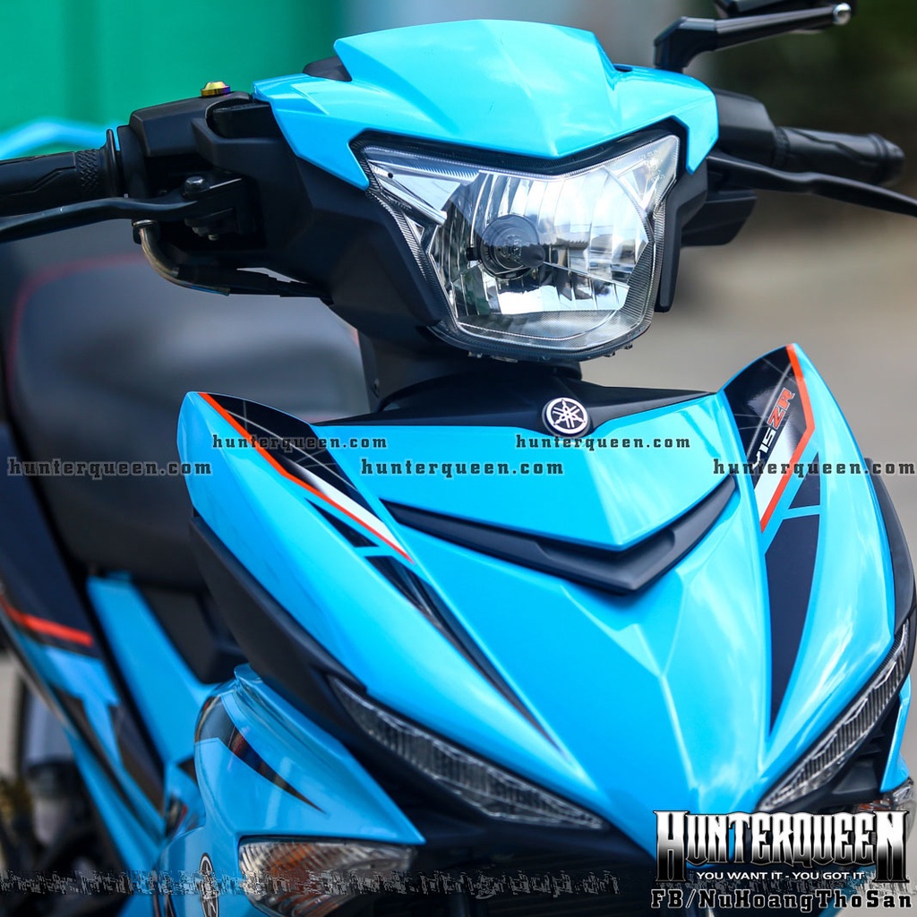 Tem rời cao cấp Y15ZR 2022. Decal dán xe Ex150 đen xanh. Chống nước, bền màu, kích thước chuẩn