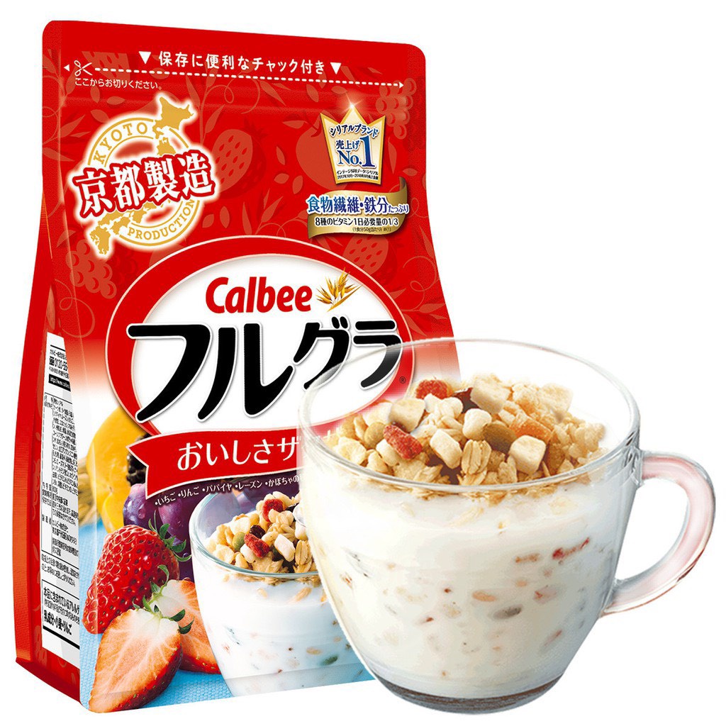 Ngũ cốc trái cây Calbee Nhật Bản 800gr thumbnail