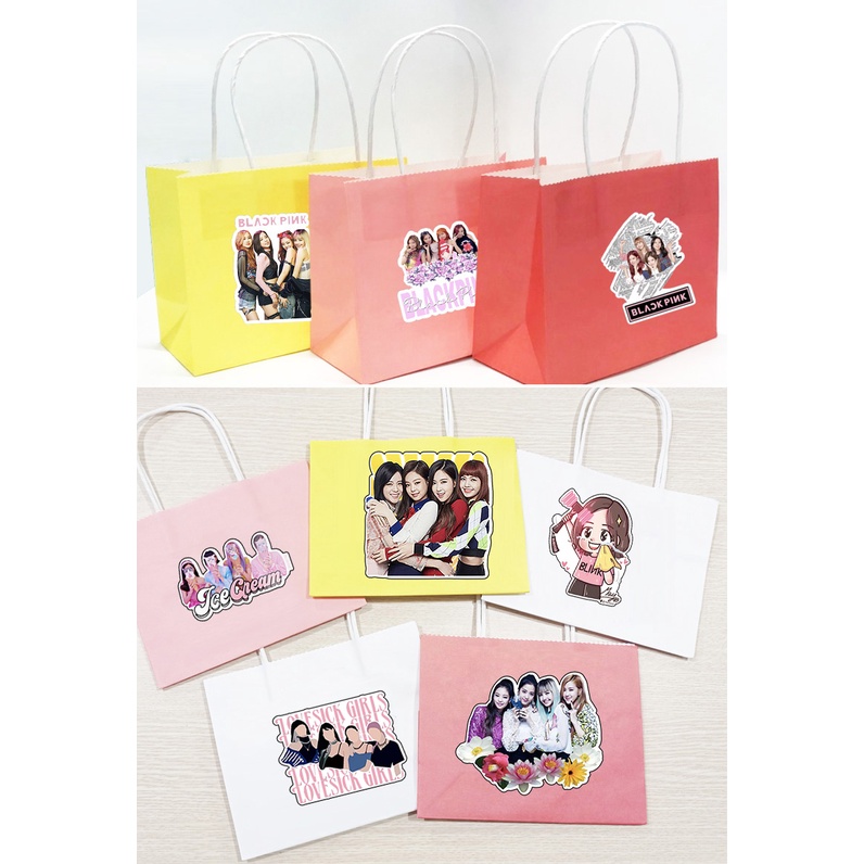 Túi giấy bangtan TGI1 blackpink twice wanna one exo J97 jack sơn tùng mtpchấm bi Thần tượng idol kpop 14x18cm