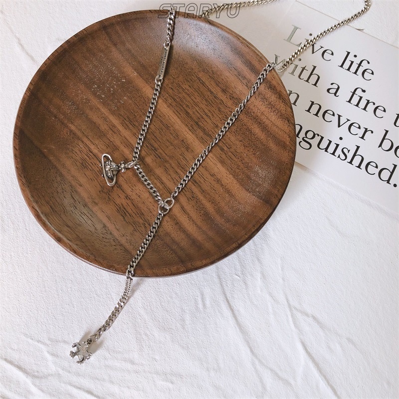 Vòng cổ Mạ Bạc 925 Mặt Hình Hành Tinh Thời Trang Dành Cho Nữ