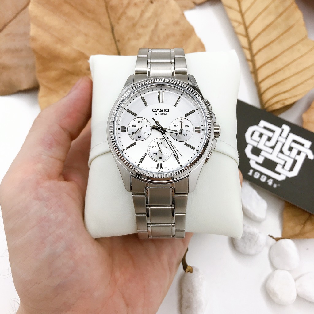 Đồng hồ nam Casio MTP-1375 / MTP-1375D-7A dây thép chính hãng