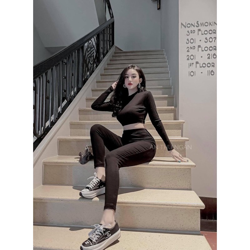 Set tay dài + quần ôm
