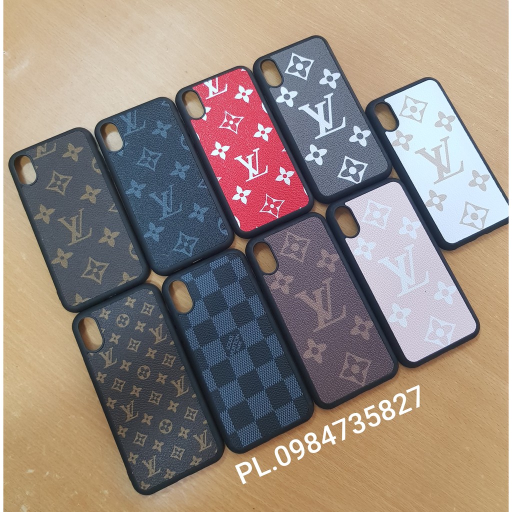 Ốp LV lót nhung xịn iPhone X,Xs,XSMax , XR 7 plus, 8 plus da Canvas nhiều họa tiết rẻ đẹp
