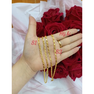 dây chuyền mạ vàng phù hợp nam và nữ dây kiểu 3 chỉ trang suc htj