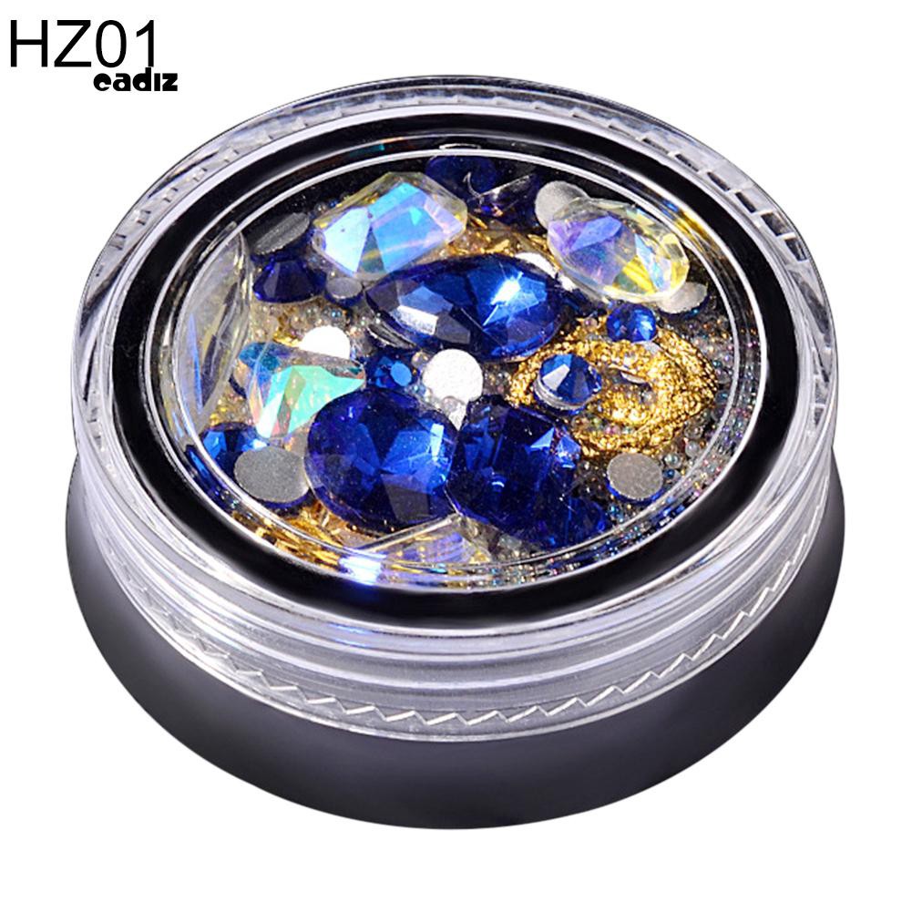 Hộp phụ kiện đá trang trí móng tay 3D tiện dụng DIY