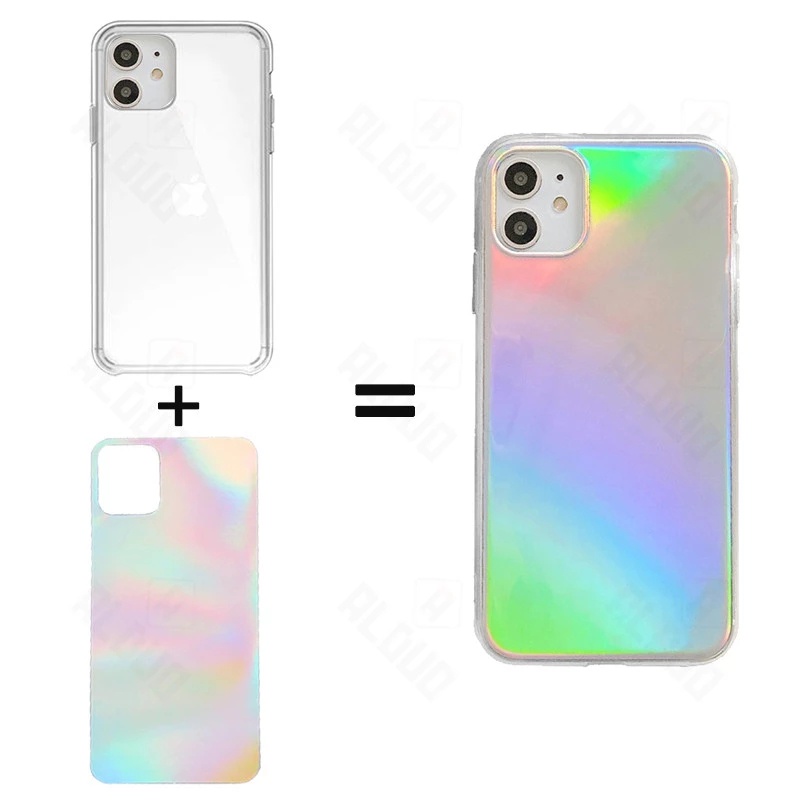 Skin hologram lót trong ốp Iphone 13 Pro Max không kèm ốp 6 7 8 plus đến 12 pro max