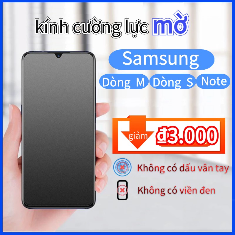 Chống vân tay matte Kính Cường Lực Miếng dán màn hình Samsung M02 M10 M11 M20 M21 M31 M51 Note 10 20 Lite S20 Fe S21 + 5g