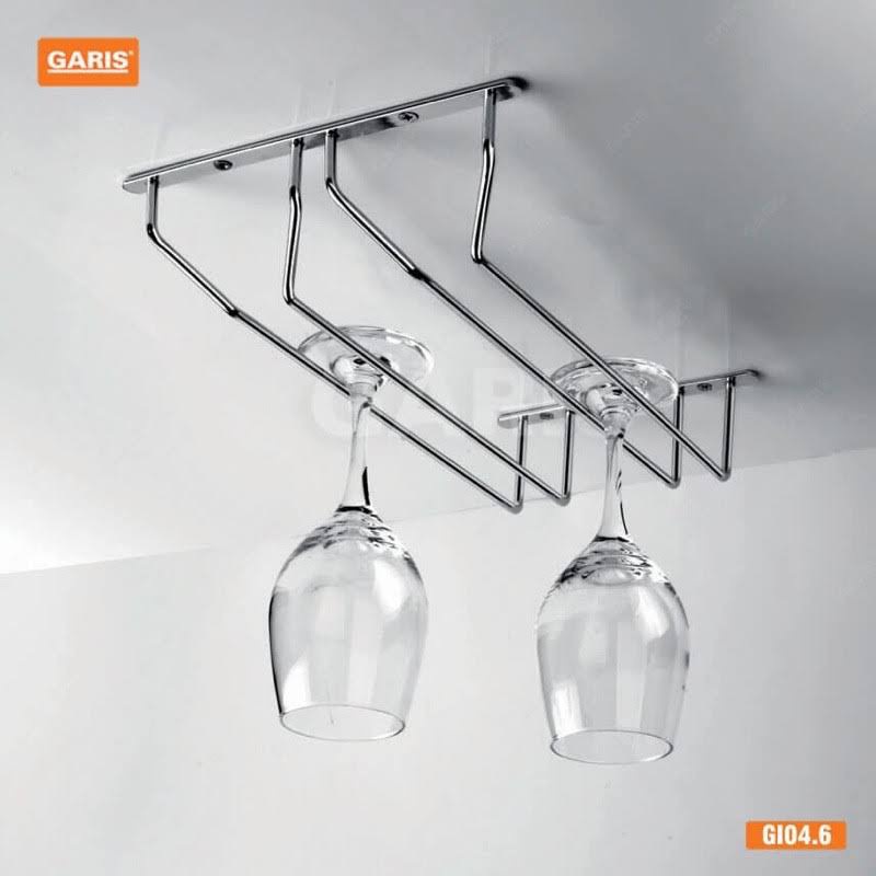 Giá treo ly tủ bếp, kệ treo ly 2 ngăn, 3 ngăn SUS304